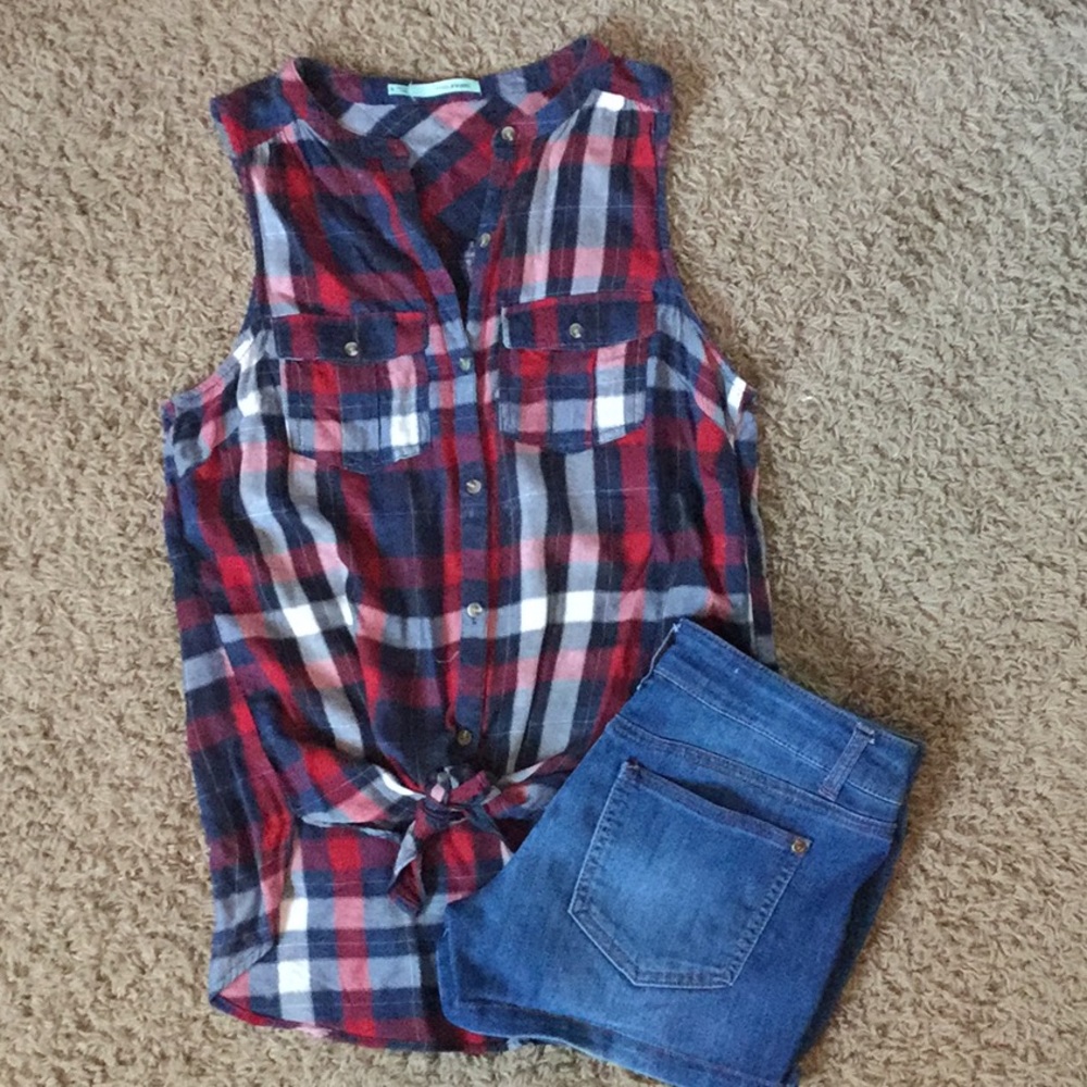 Maurices flannel tank